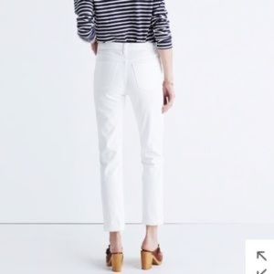 Madewell Cruiser Straight Crop Jeans in White